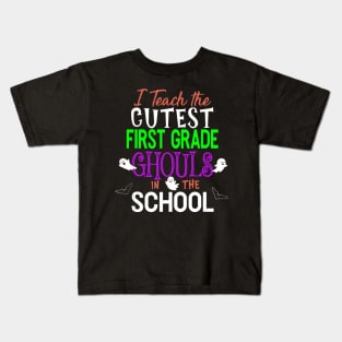 Halloween Teacher Costume Tshirt Pumpkin School Outfit Kids T-Shirt